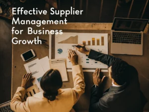 effective supplier management activities